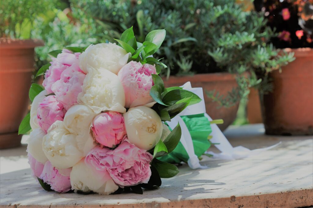 bouquet peonie